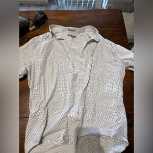 Express White Casual Button Down Shirt